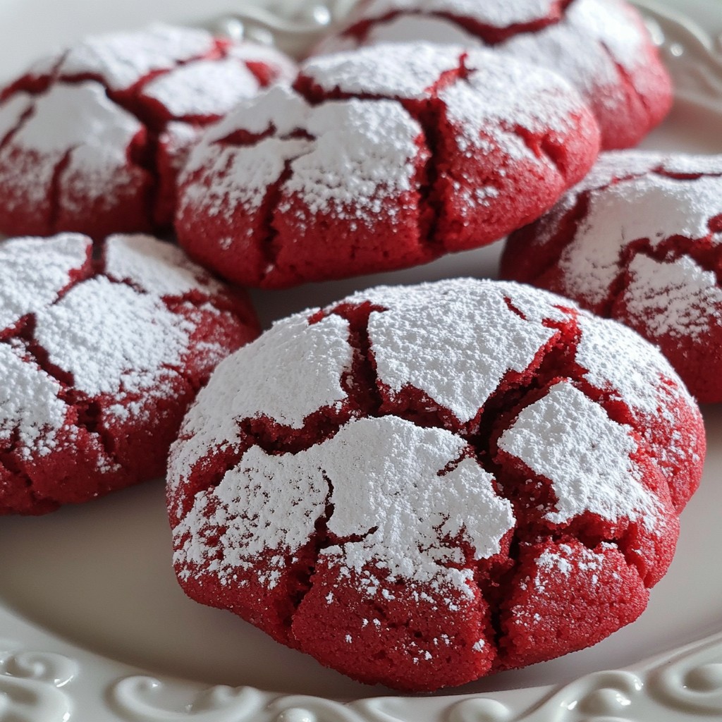 Red Velvet Crinkle Cookies Genussvolle Leckerei