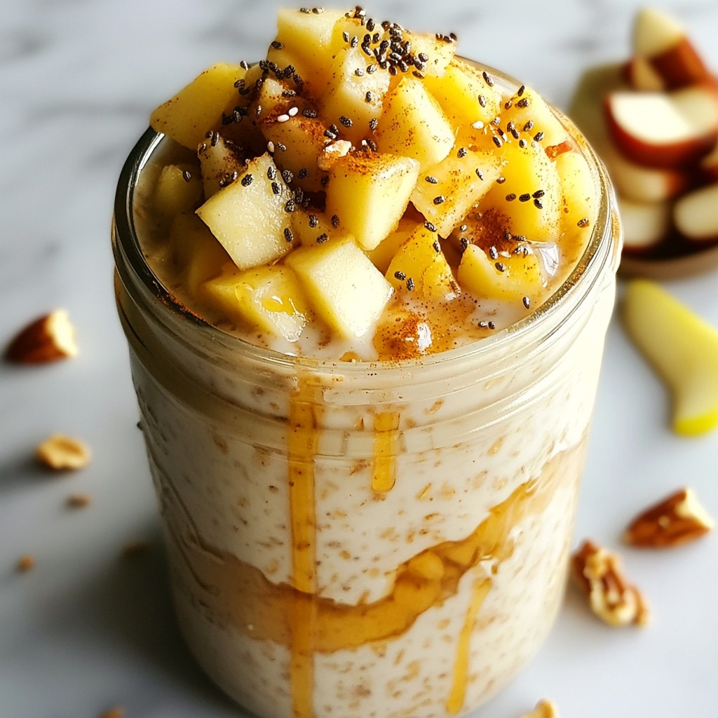 Überzeugende Overnight Apple Cinnamon Oats Rezeptidee