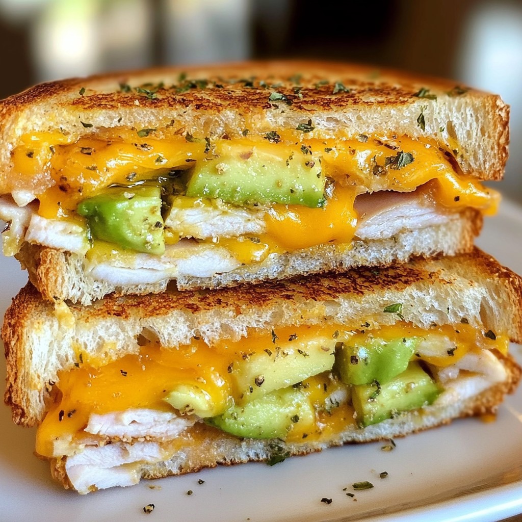 Cheddar Turkey Melts auf Sauerteigbrot zart genießen