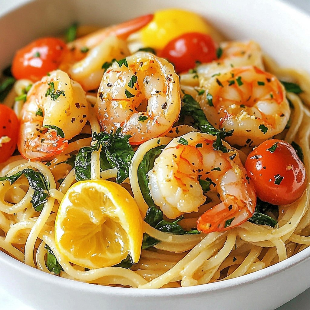 One Pot Garlic Butter Shrimp Pasta Lecker und Schnell