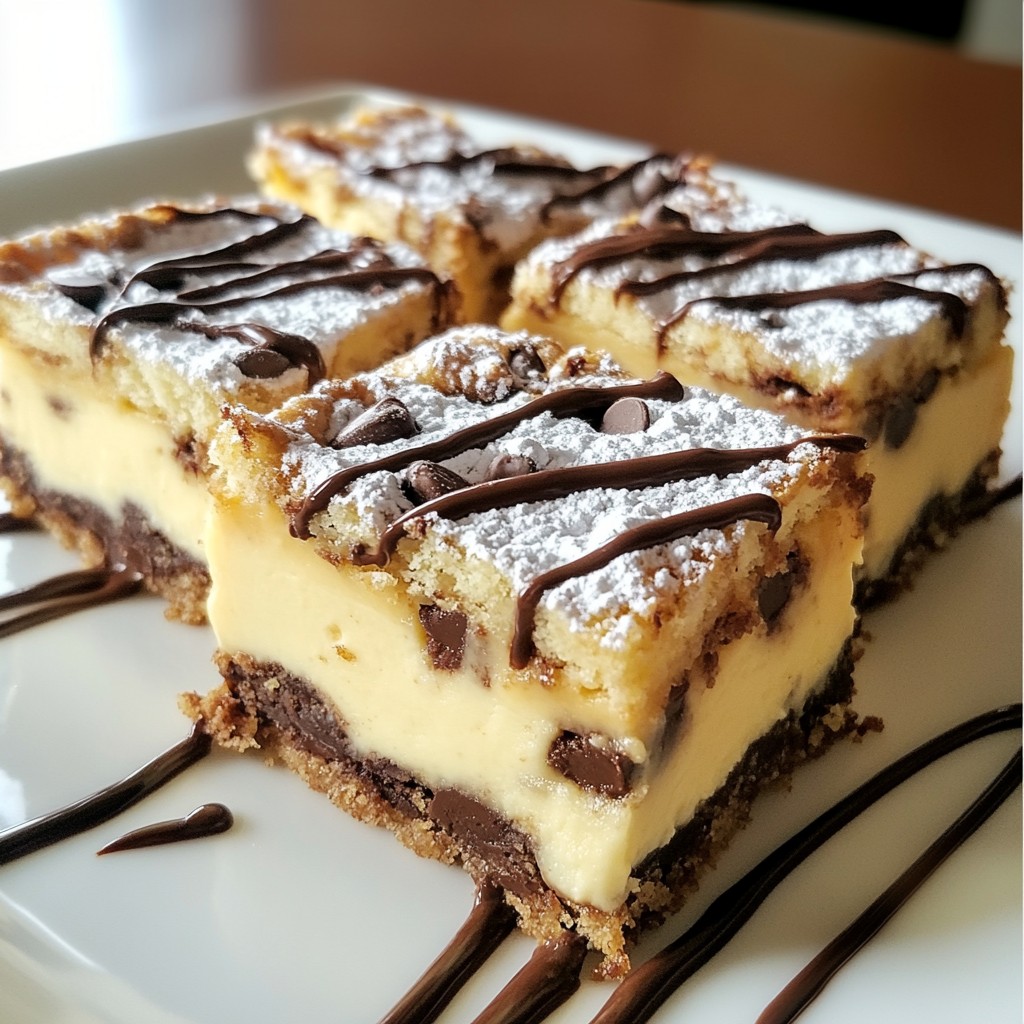 Chocolate Chip Cookie Cheesecake Bars Leckeres Dessert