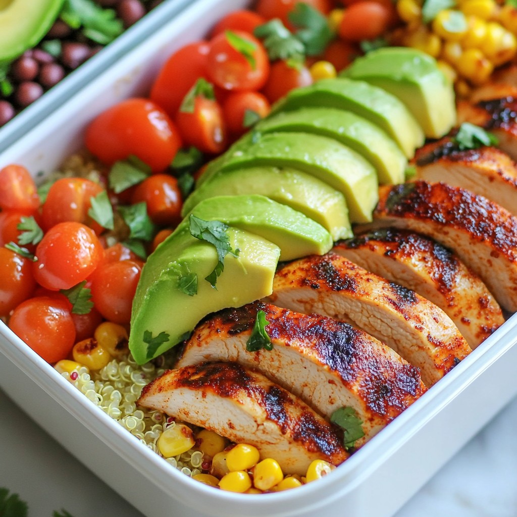 Chipotle Chicken Meal Prep Bowls für gesunde Ernährung