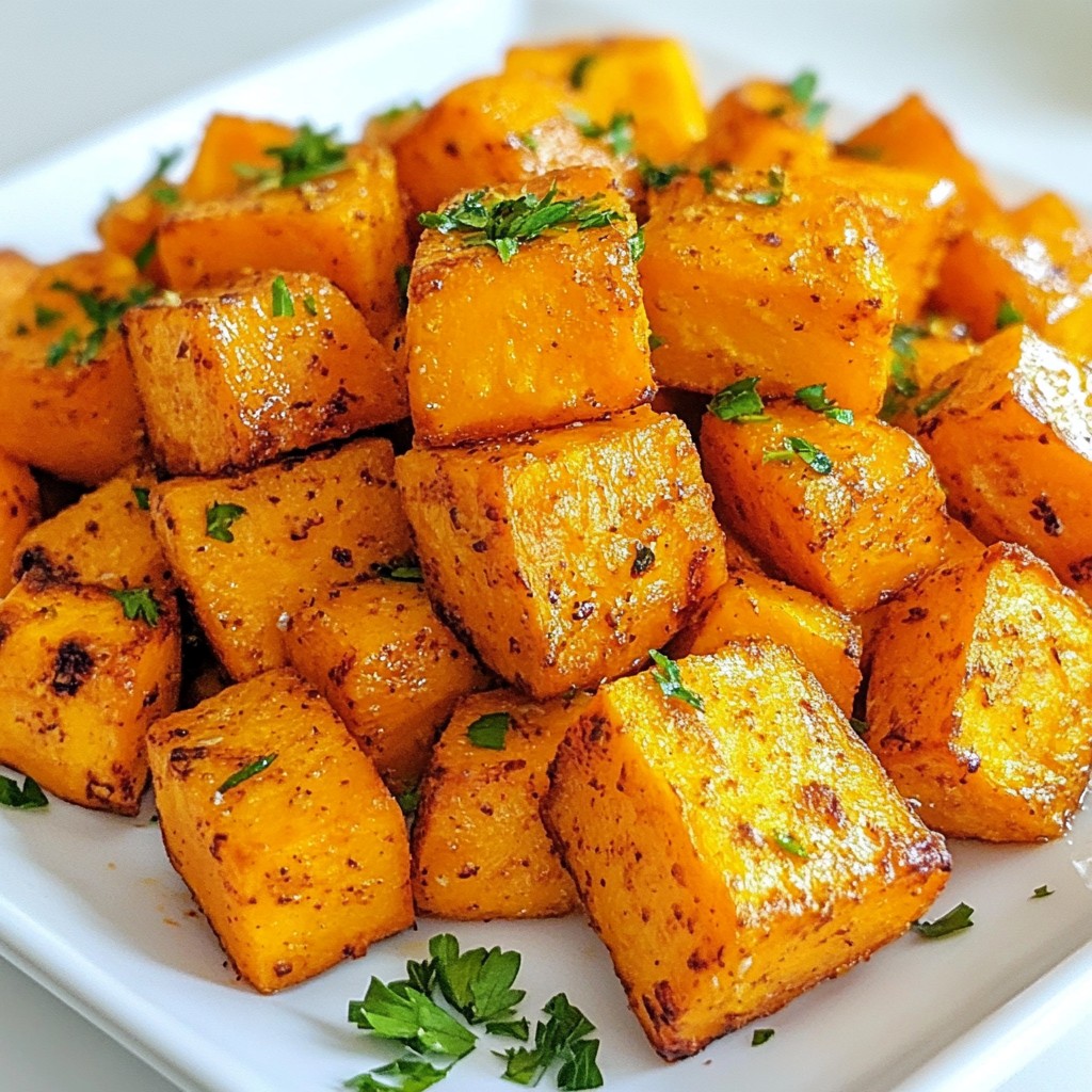 Air Fryer Sweet Potato Cubes Knusprig und Lecker