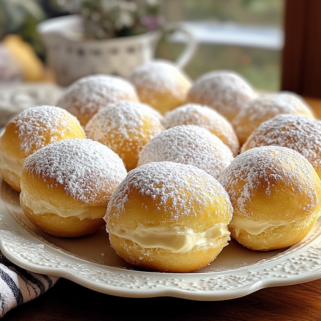 Italian Cream Bomboloni Köstliches Rezept zum Nachbacken