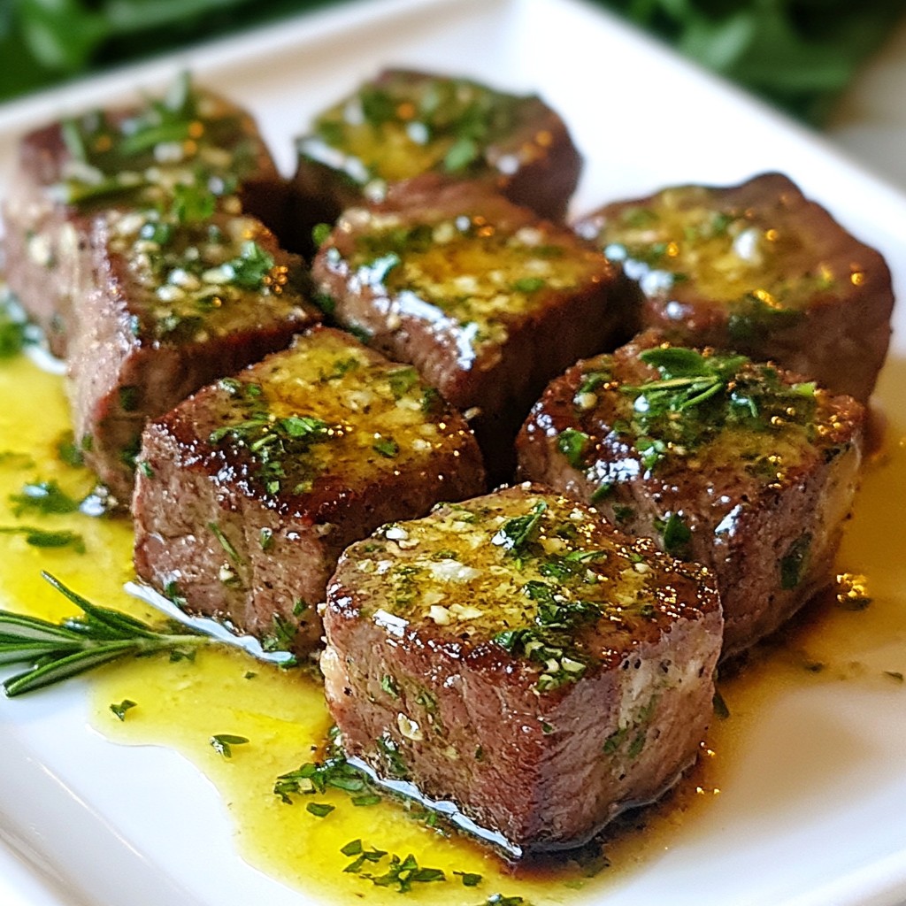 Knoblauchbutter Steak Bites Saftig und Lecker Genießen