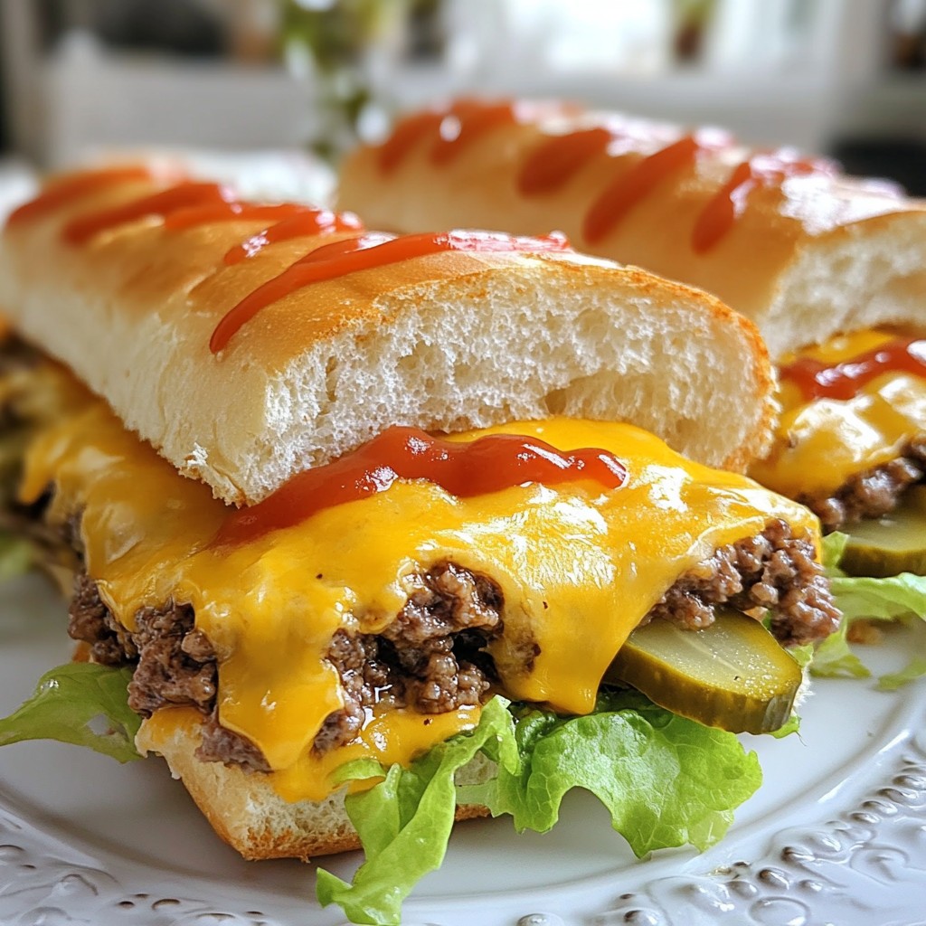 Cheeseburger Subs Köstliche Variante für Burgerliebhaber