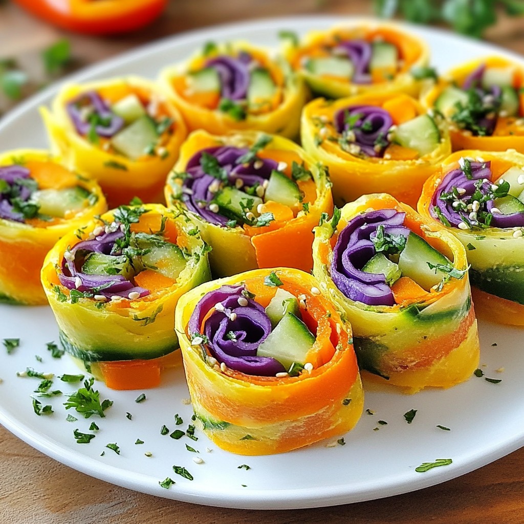 Rainbow Veggie Pinwheels Frisch und Bunt Genießen
