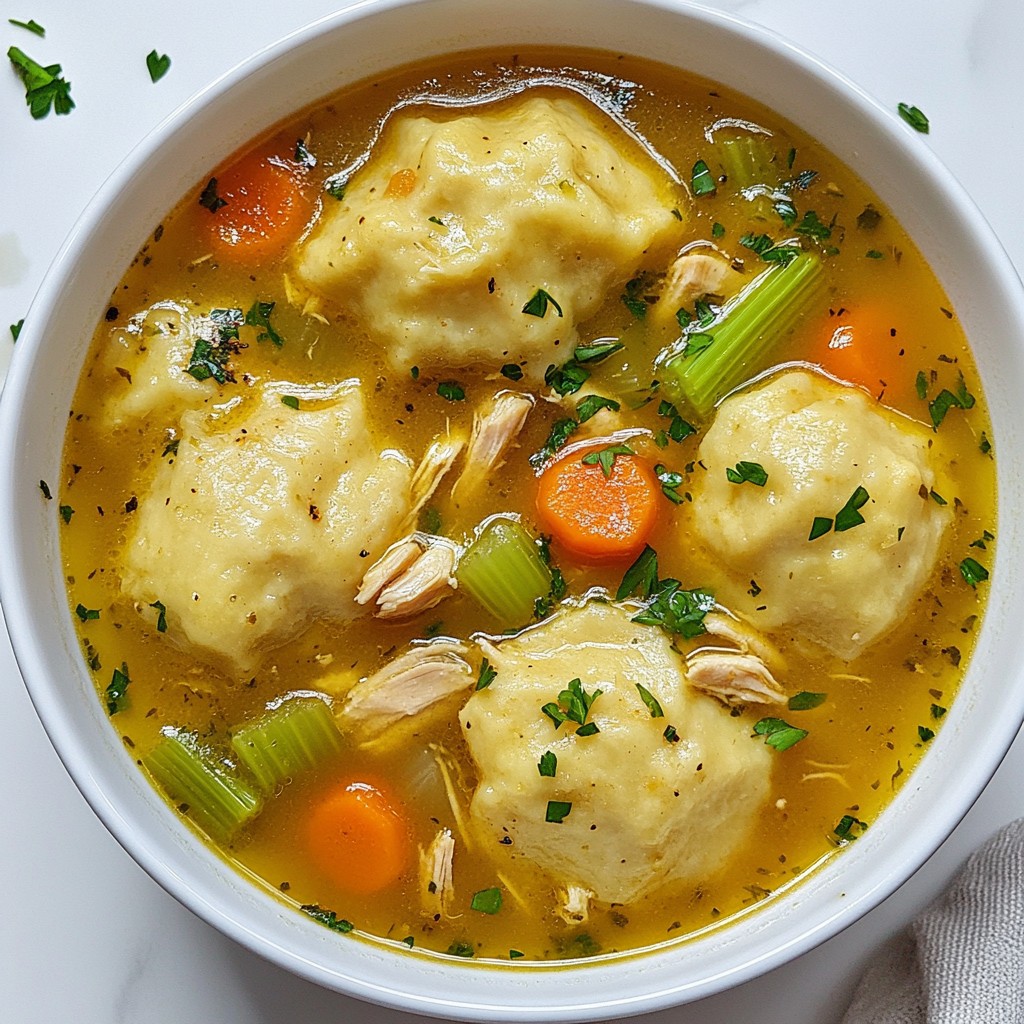 Einfache One-Pot Chicken Dumpling Soup Rezeptidee