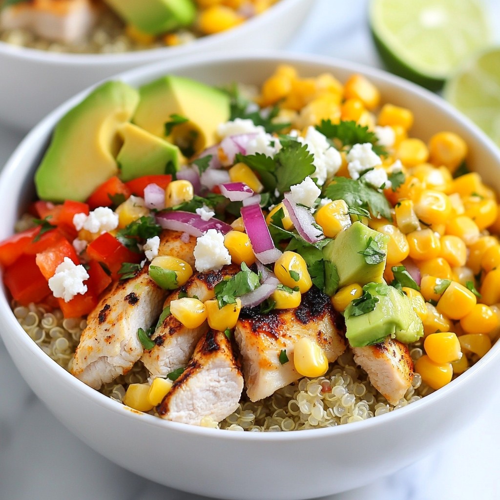 Street Corn Chicken Bowls Einfache und leckere Mahlzeit