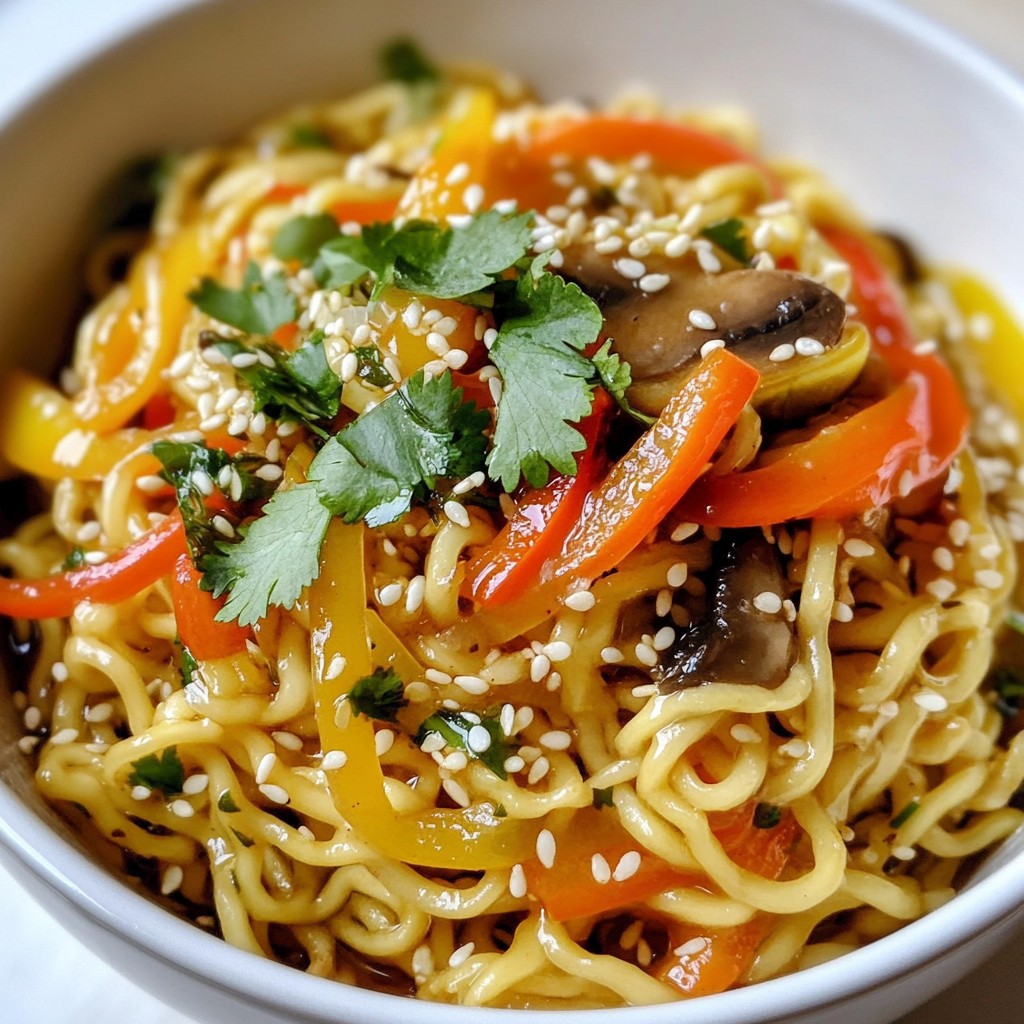 Saucy Vegan Ramen Noodles Kraftvolles Rezept lecker