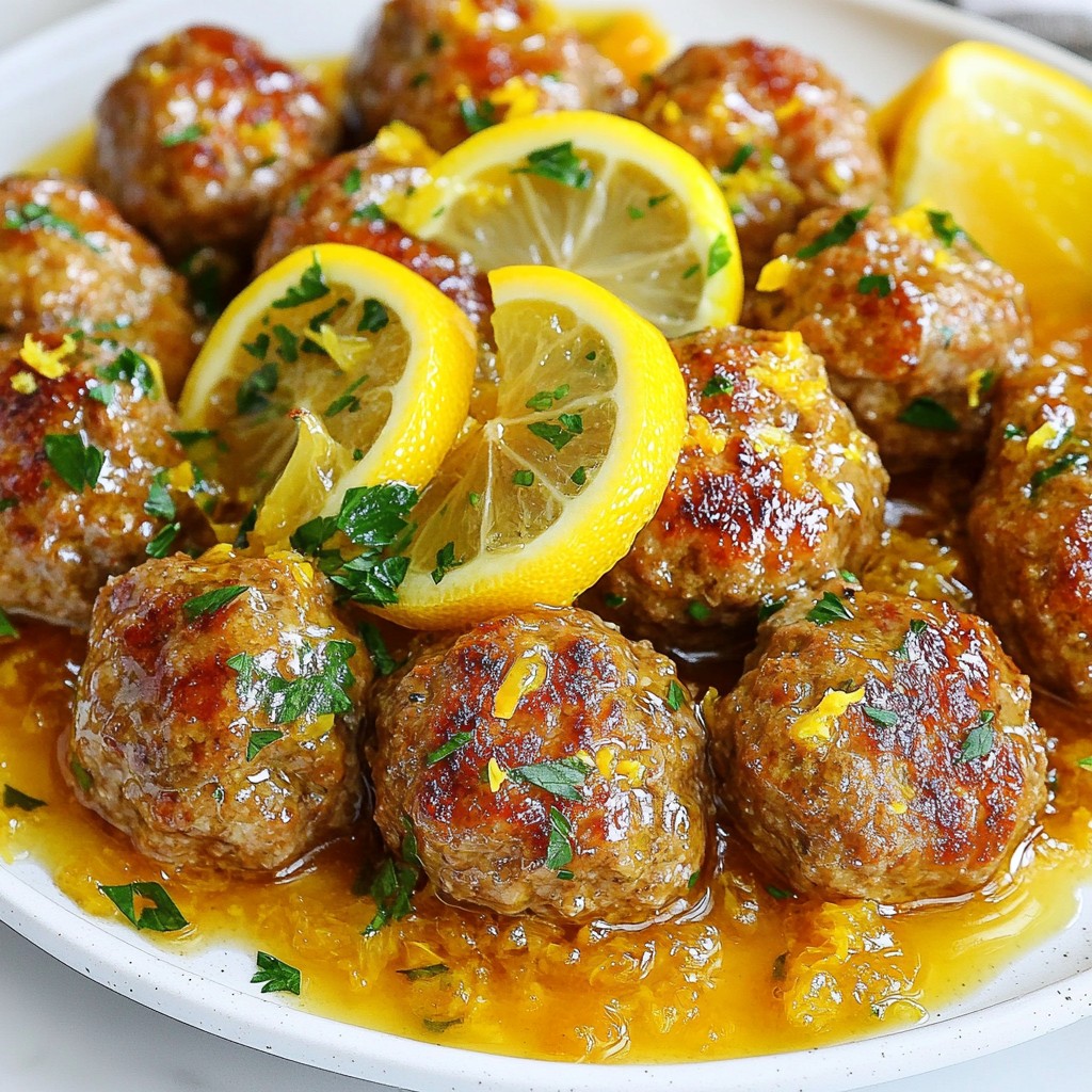 Griechische Fleischbällchen in Zitronensauce köstlich