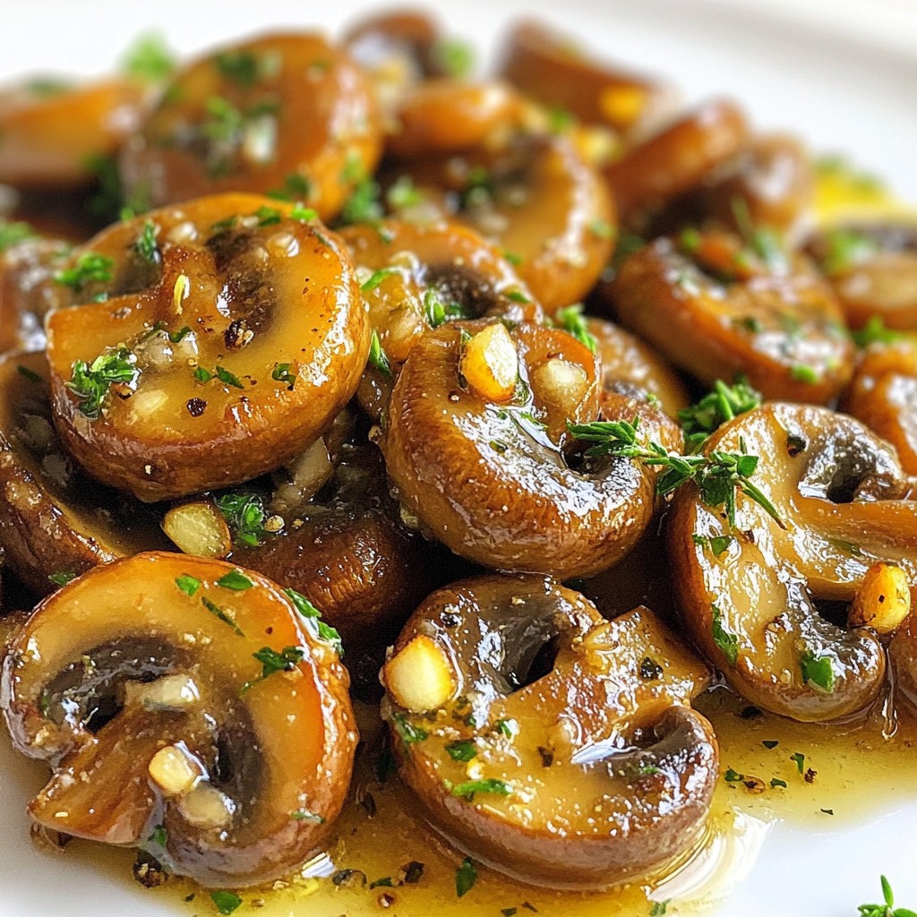 Knoblauchbutter angebratene Champignons köstlich genießen