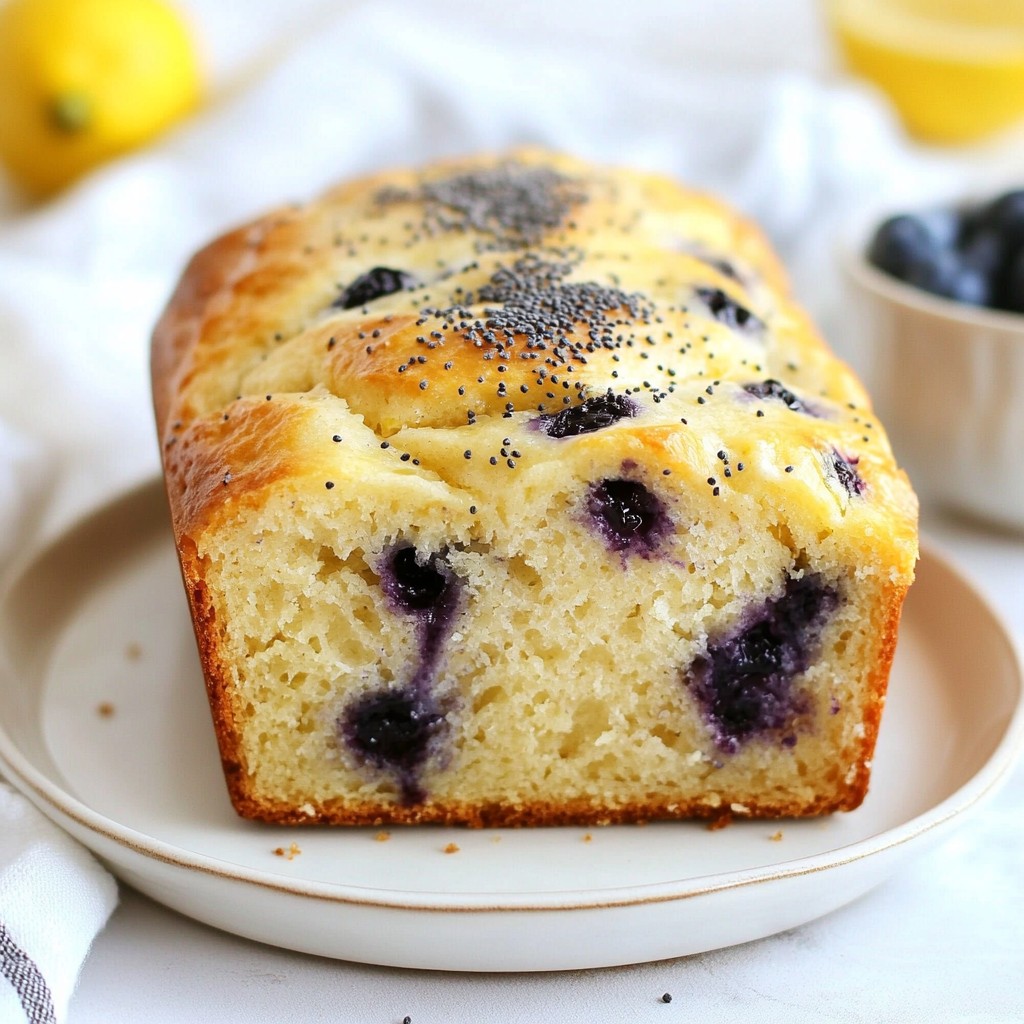 Lemon Blueberry Quick Sourdough Bread saftig genießen