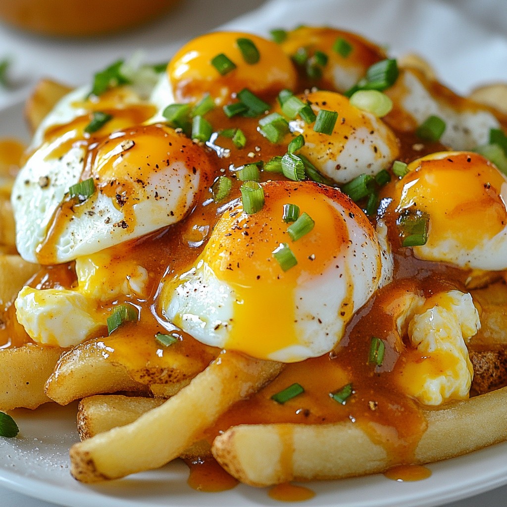 Ultimatives Frühstücks-Poutine Einfache Genussreise