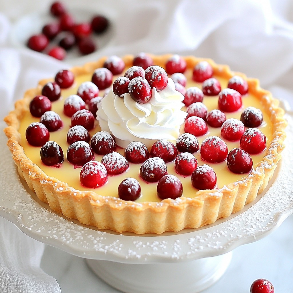 Cranberry Custard Tart Einfach und Lecker Rezept