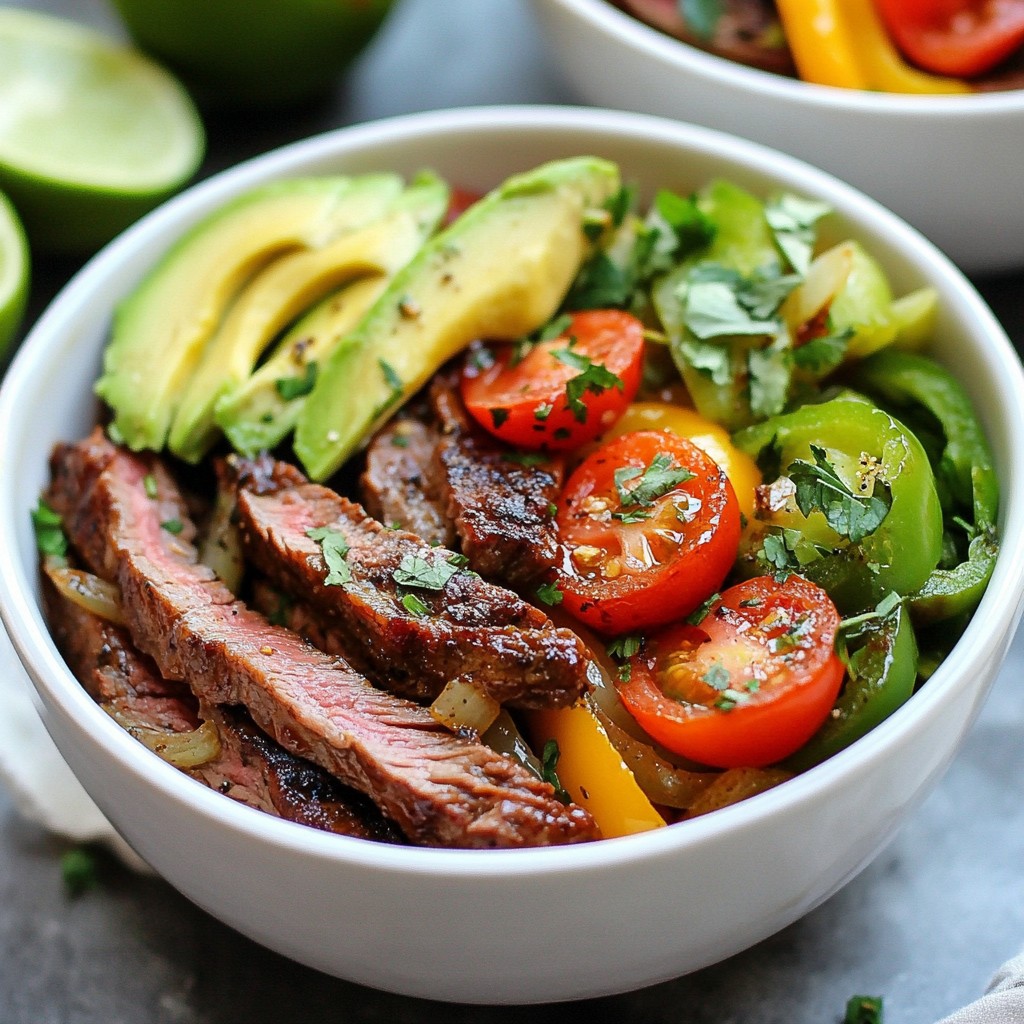 Low Carb Steak Fajita Bowls Köstlich und Einfach