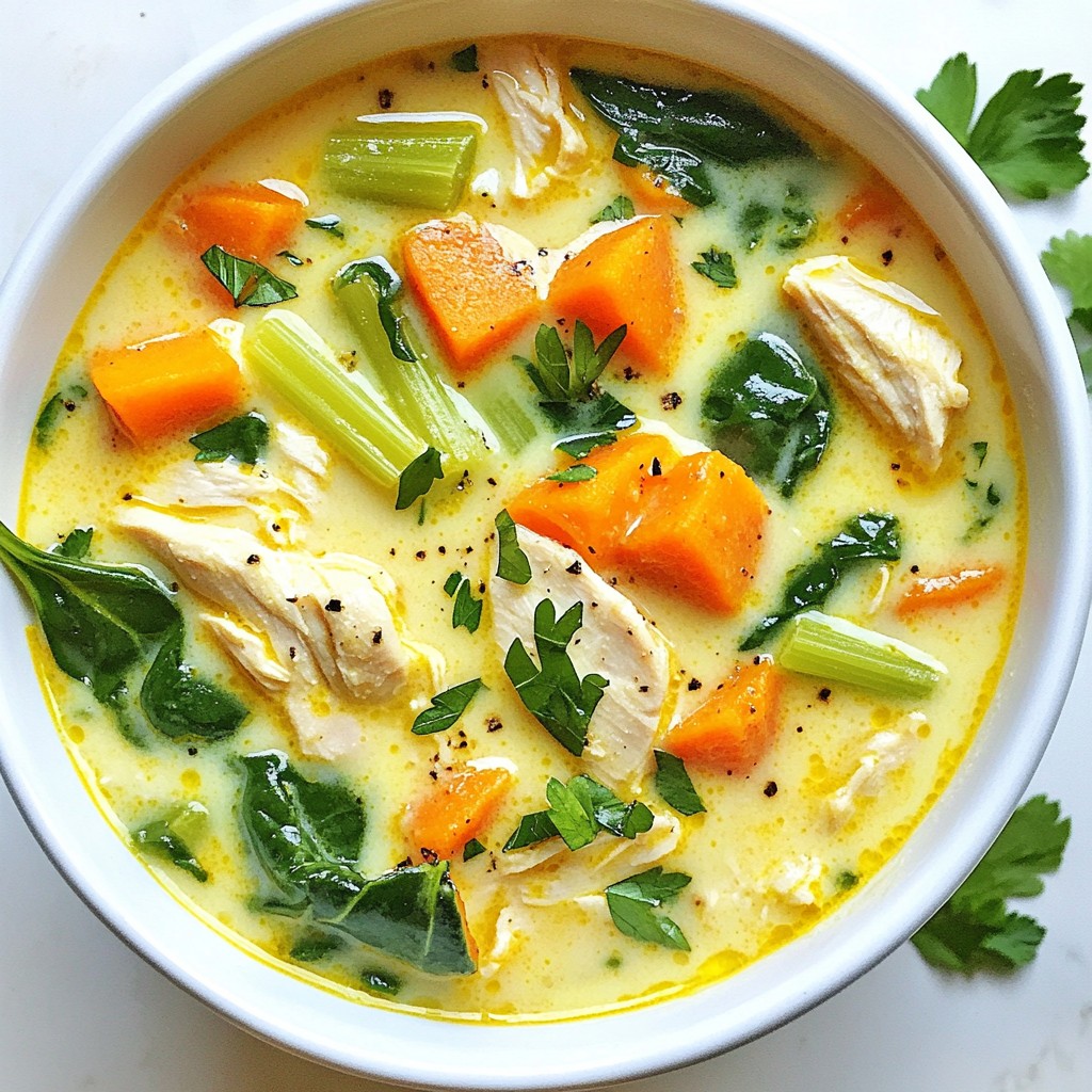 Entzündungshemmende Cremige Hühnersuppe Einfach Rezept