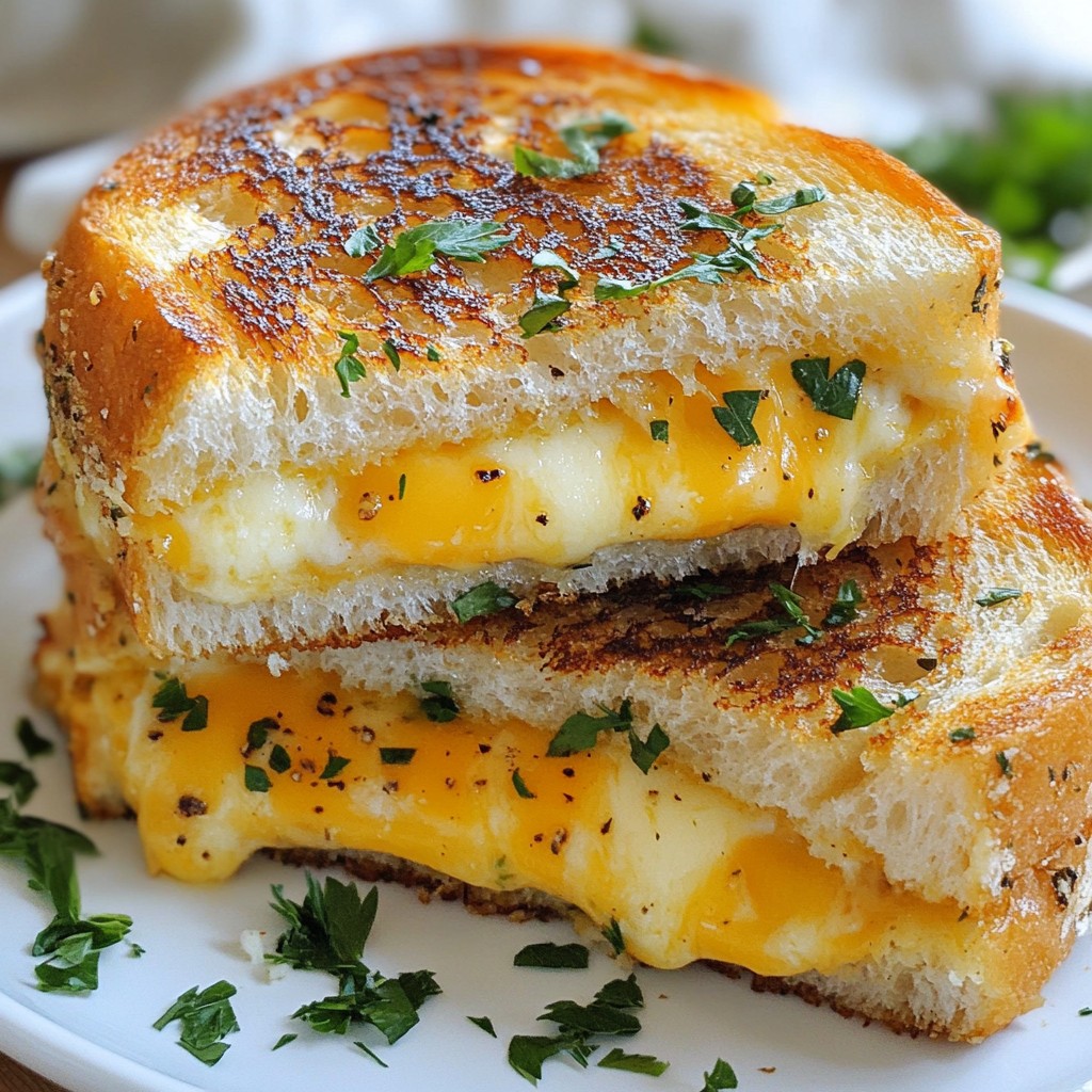 Knoblauchbrot Grillkäse Herzhaft und Einfaches Rezept