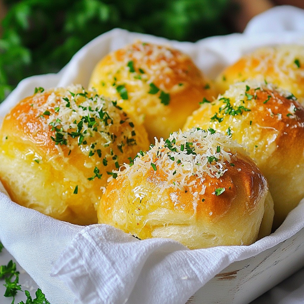 Buttery Garlic Bread Rolls Einfache und Leckereien