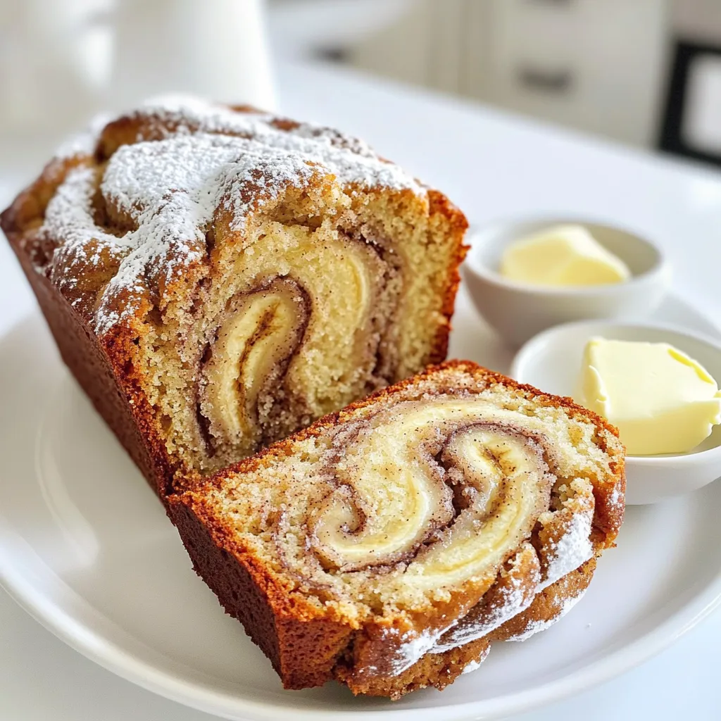 Cinnamon Swirl Banana Bread Bakery-Style Rezept
